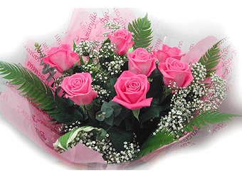  Ankara K�z�lay yurti�i ve yurtd��� �i�ek sipari�i  11 adet pembe g�lden buket