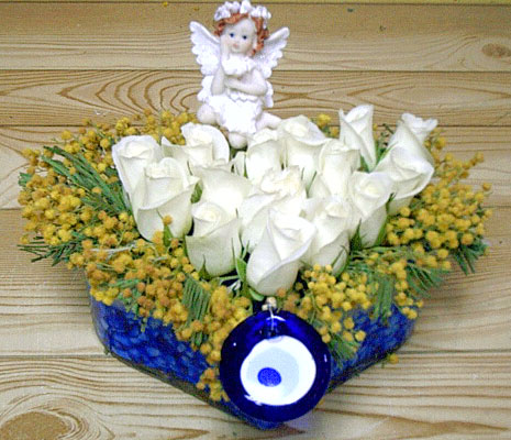 9 adet beyaz g�l oyuncak  K�z�lay �i�ek ma�azas� , �i�ek�i adresleri 