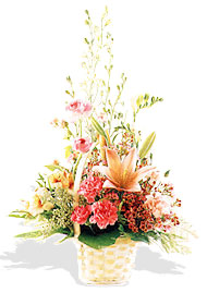  K�z�lay �i�ek�iler  sepet i�erisinde karma �i�ek