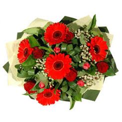  K�z�lay uluslararas� �i�ek g�nderme   5 adet kirmizi g�l 5 adet gerbera demeti