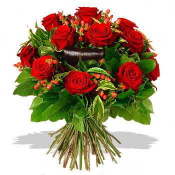 9 adet kirmizi g�l ve kir �i�ekleri  K�z�lay �i�ek online �i�ek sipari�i 