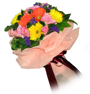  K�z�lay anneler g�n� �i�ek yolla  Karisik mevsim �i�eklerinden demet