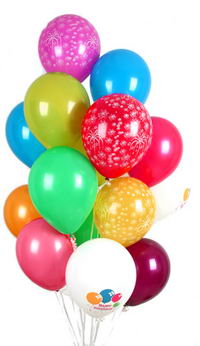  Ankara Kzlay 14 ubat sevgililer gn iek  30 adet uan balon buketi demeti renkli
