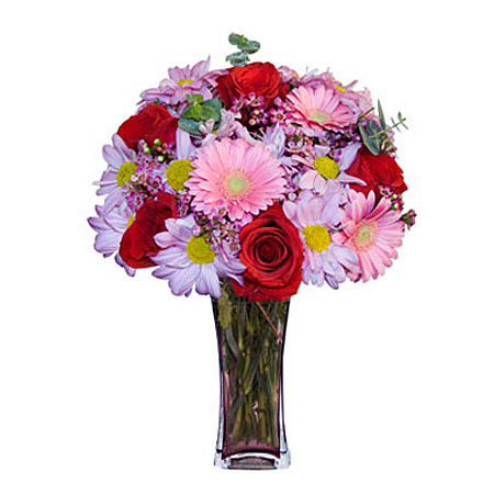 Görsel hediye karisik cam mevsim demeti  Kızılay anneler günü çiçek yolla  