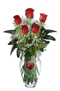  K�z�lay �i�ek ma�azas� , �i�ek�i adresleri  5 adet kirmizi g�l ve kalp �ubuklu