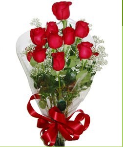  Ankara K�z�lay �i�ek yolla , �i�ek g�nder , �i�ek�i   10 adet k�rm�z� g�lden g�rsel buket