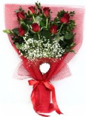 7 adet k�rm�z� g�lden buket tanzimi  Ankara K�z�lay yurti�i ve yurtd��� �i�ek sipari�i 