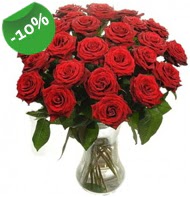 Vazo i�erisinde 25 adet k�rm�z� g�l  Ankara K�z�lay yurti�i ve yurtd��� �i�ek sipari�i 