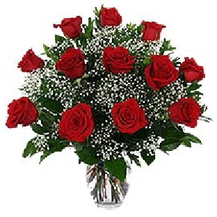  K�z�lay anneler g�n� �i�ek yolla  12 adet k�rm�z� g�lden vazo tanzimi