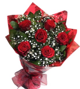 6 adet k�rm�z� g�lden buket  Ankara K�z�lay hediye �i�ek yolla 