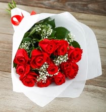 9 k�rm�z� g�lden buket �i�e�i  K�z�lay �i�ek sipari�i vermek 