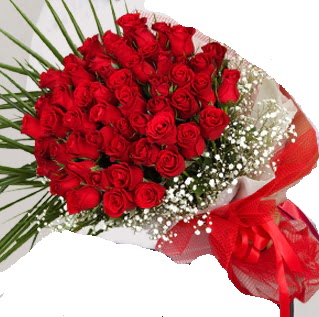 51 adet k�rm�z� g�l buketi  K�z�lay �i�ek�iler 