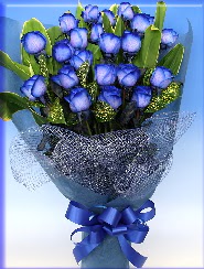 19 adet eşsiz mavi gül buketi  Ankara Kızılay çiçek yolla , çiçek gönder , çiçekçi  