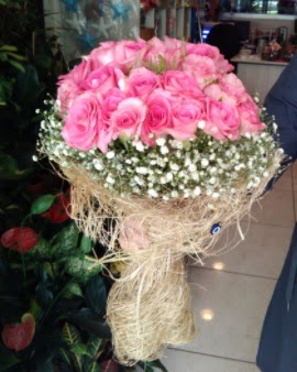 33 adet pembe g�l ni�an k�z isteme buketi  K�z�lay �i�ek�iler 