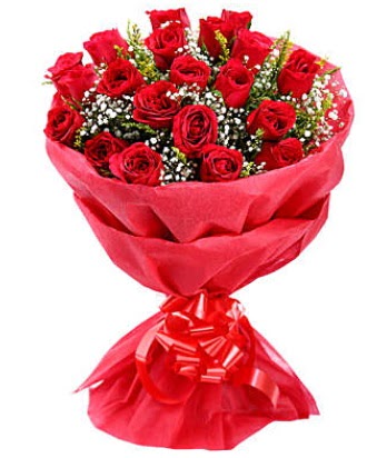21 adet k�rm�z� g�lden modern buket  K�z�lay �i�ek sipari�i vermek  