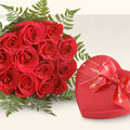  Ankara K�z�lay �i�ek , �i�ek�i , �i�ek�ilik  10 adet g�l ve kalp �ikolata