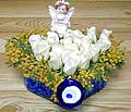 9 adet beyaz g�l oyuncak  K�z�lay �i�ek ma�azas� , �i�ek�i adresleri 