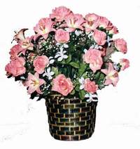 yapay karisik �i�ek sepeti  K�z�lay �i�ek g�nderme 