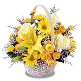 sadece sari �i�ek sepeti   K�z�lay �i�ek�iler 