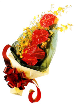 özel 5 adet antorium buketi   Kızılay çiçekçiler 