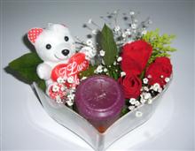  Ankara K�z�lay yurti�i ve yurtd��� �i�ek sipari�i  kalp i�erisinde 3 g�l seni seviyorum yazili pelus