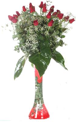  Ankara Kızılay çiçek yolla , çiçek gönder , çiçekçi   19 ADET GÜL VE FIL CAM AYAGI