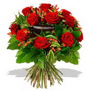 9 adet kirmizi gül ve kir çiçekleri  Kızılay çiçek online çiçek siparişi 