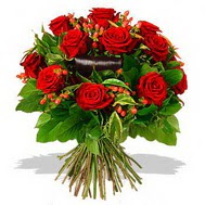 9 adet kirmizi g�l ve kir �i�ekleri  K�z�lay �i�ek online �i�ek sipari�i 