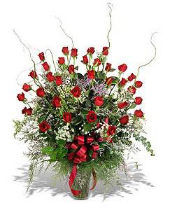  Ankara K�z�lay hediye sevgilime hediye �i�ek  33 adet kirmizi g�l vazo i�erisinde