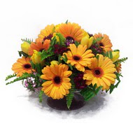 gerbera ve kir �i�ek masa aranjmani  Ankara K�z�lay kaliteli taze ve ucuz �i�ekler 