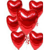 K�z�lay �i�ek�i ma�azas�  17 adet FOLYO kalp g�r�n�m�nde u�an balon