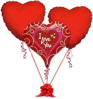  Ankara K�z�lay g�venli kaliteli h�zl� �i�ek  3 adet b�y�k boy kalp u�an balon