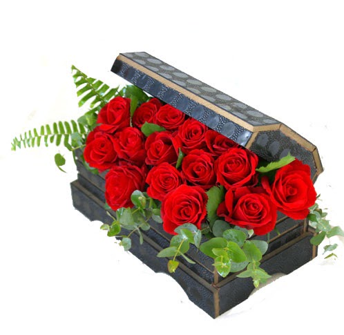 Sandik i�erisinde 12 adet kirmizi g�l  Ankara K�z�lay �i�ek servisi , �i�ek�i adresleri 