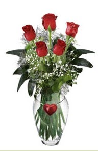  K�z�lay �i�ek ma�azas� , �i�ek�i adresleri  5 adet kirmizi g�l ve kalp �ubuklu