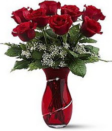 Vazo içinde 8 adet kirmizilar içinde güller  Kızılay çiçek mağazası , çiçekçi adresleri  