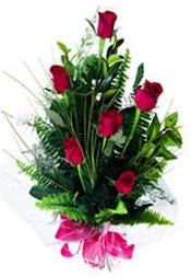  Kızılay ucuz çiçek gönder  5 adet kirmizi gül buketi hediye ürünü