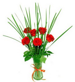 Ankara K�z�lay cicekciler , cicek siparisi  6 adet k�rm�z� g�llerden vazo �i�e�i