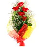 5 li k�rm�z� g�l buketi  K�z�lay �i�ek online �i�ek sipari�i 
