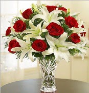 12 adet k�rm�z� g�l 2 dal kazablanka vazosu  K�z�lay cicek , cicekci 