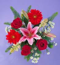  K�z�lay uluslararas� �i�ek g�nderme  Gerbera g�l ve lilyum buketi