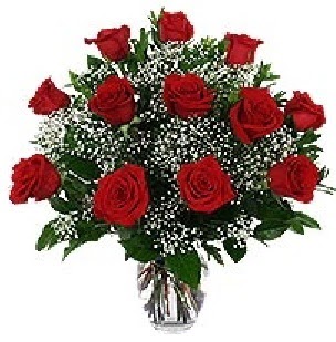  K�z�lay anneler g�n� �i�ek yolla  12 adet k�rm�z� g�lden vazo tanzimi
