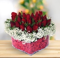 15 k�rm�z� g�lden kalp mika �i�e�i  K�z�lay cicek , cicekci 