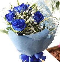 5 adet mavi g�lden buket �i�e�i  K�z�lay cicek , cicekci 