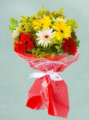 Karışık Gelbera Buketi  Ankara Kızılay hediye sevgilime hediye çiçek 