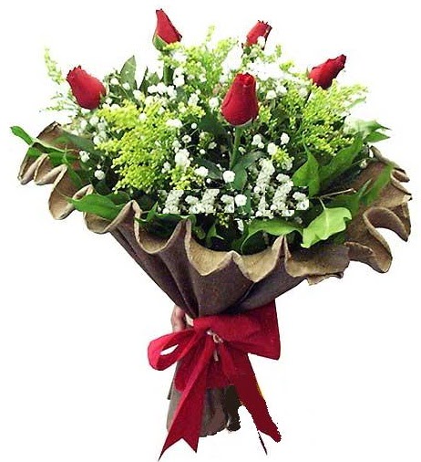 5 adet g�lden buket  K�z�lay �i�ek�iler 