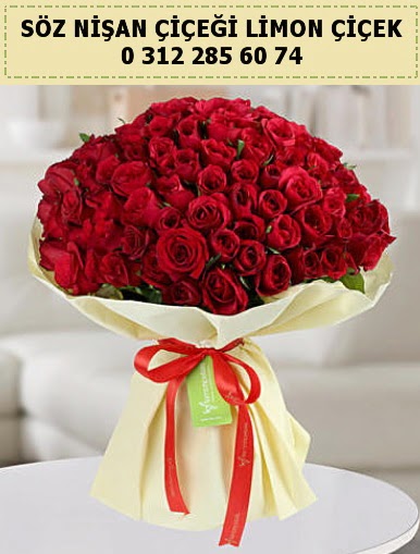 51 adet kırmızı gül söz nişan buketi çiçeği  Ankara Kızılay hediye sevgilime hediye çiçek 