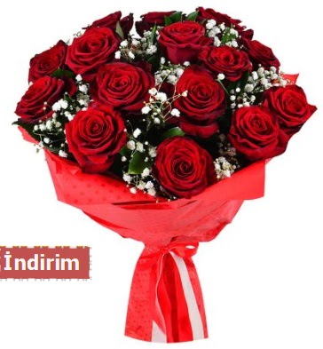 12 Adet k�rm�z� a�k g�lleri  K�z�lay cicek , cicekci  