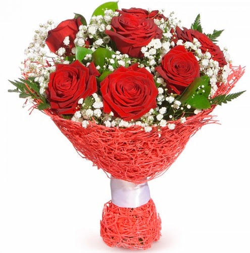 7 adet kırmızı gül buketi  Ankara Kızılay çiçek servisi , çiçekçi adresleri 