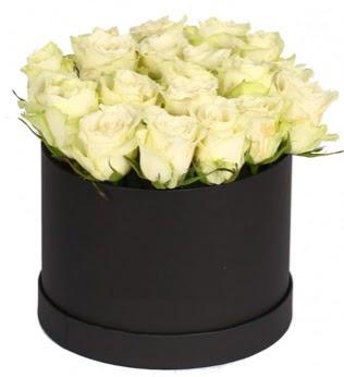 19 adet beyaz gülden görsel kutu çiçeği  Ankara Kızılay hediye sevgilime hediye çiçek 
