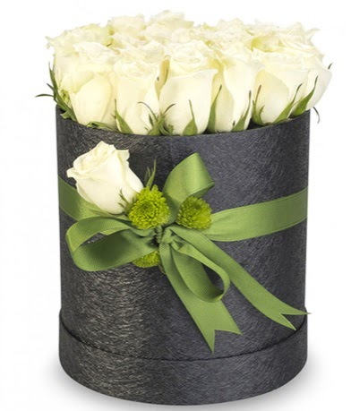 27 adet beyaz gülden görsel kutu çiçeği  Ankara Kızılay çiçek servisi , çiçekçi adresleri  